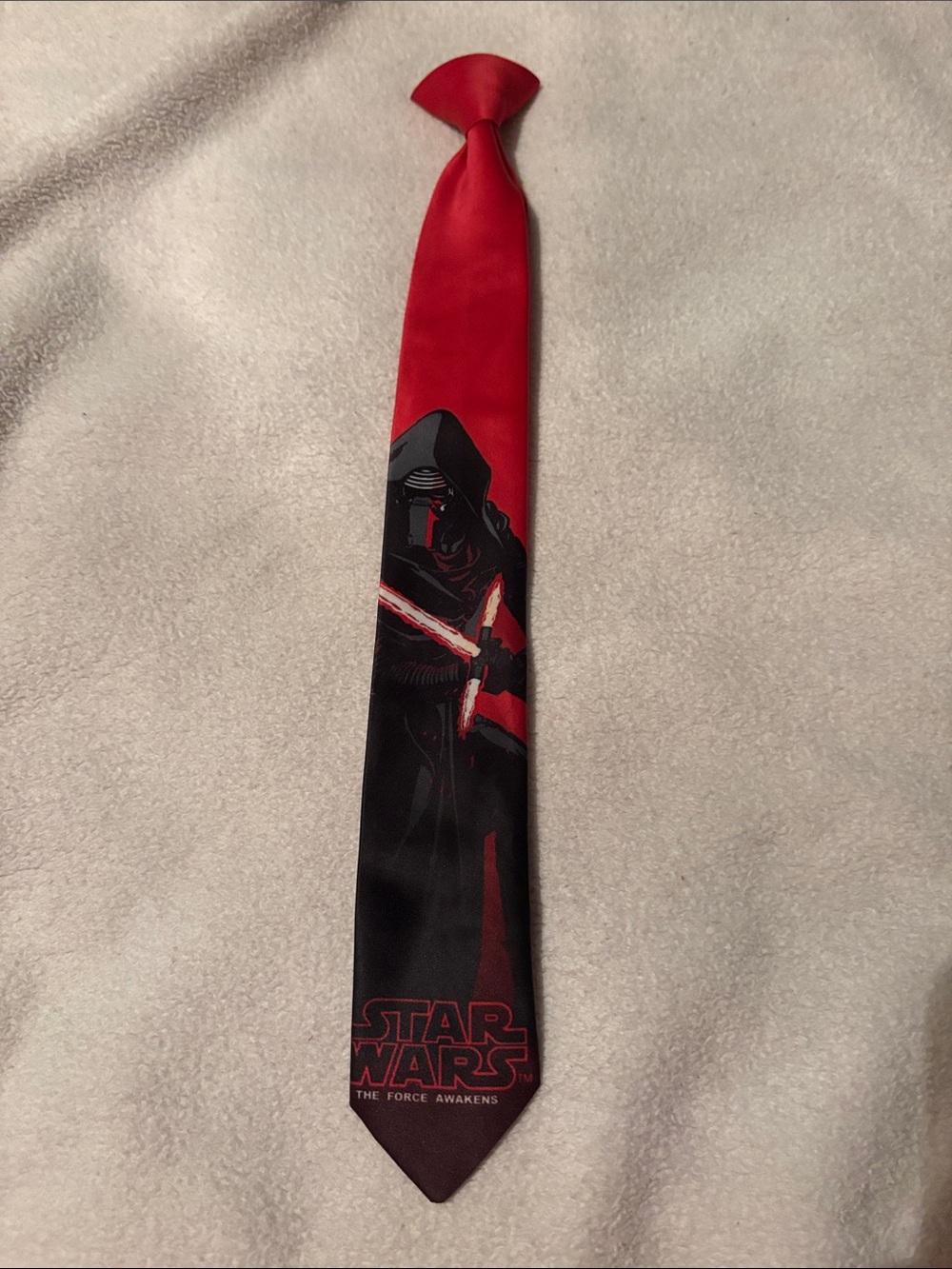 Star Wars Red & Black Kylo Ren Graphic Clip on Tie